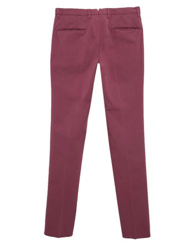 Shop Incotex Man Pants Mauve Size 30 Cotton, Elastane In Purple