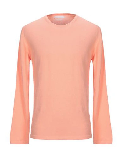 Shop Daniele Fiesoli Man Sweater Salmon Pink Size Xl Cotton