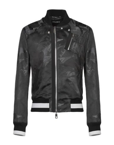 Shop Dolce & Gabbana Jackets In Steel Grey