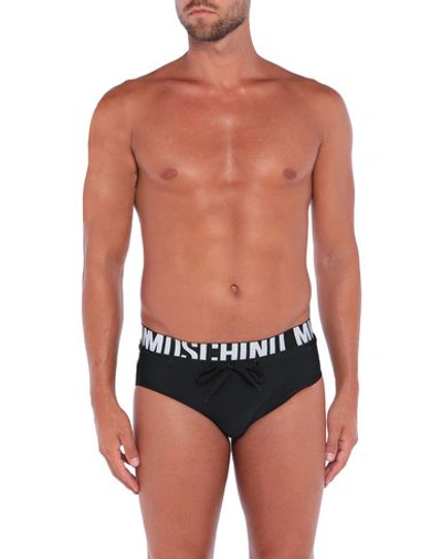 Shop Moschino Swim Briefs In Black