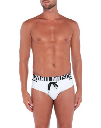 Shop Moschino Swim Briefs In White