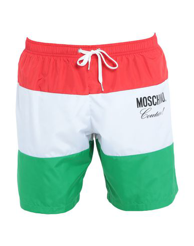 red moschino swim shorts