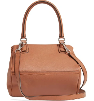 Shop Givenchy 'small Pandora' Leather Satchel - Brown In Pony Brown