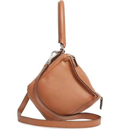 Shop Givenchy 'small Pandora' Leather Satchel - Brown In Pony Brown