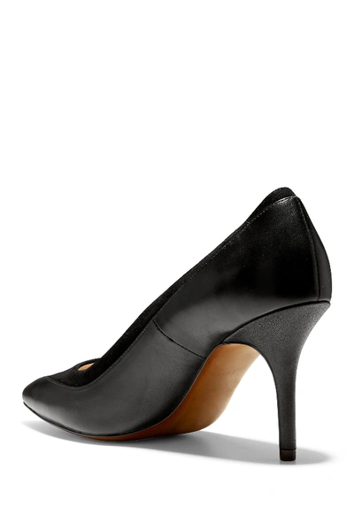 Shop Cole Haan Valerie Leather & Suede Stiletto Heel Pump In Black Leat