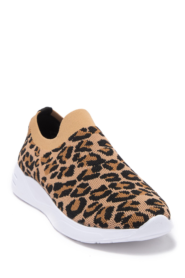 steve madden leopard slip on sneakers