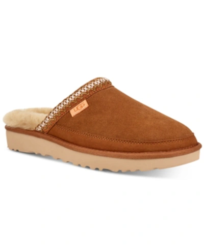 Shop Ugg Tasman Slip-on Mule Slippers Men's Shoes In Chestnut