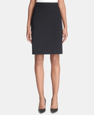 Shop Calvin Klein Pencil Skirt In Navy