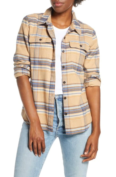 Shop Patagonia Fjord Flannel Shirt In Ctbt Cabin Time Bearfoot Tan