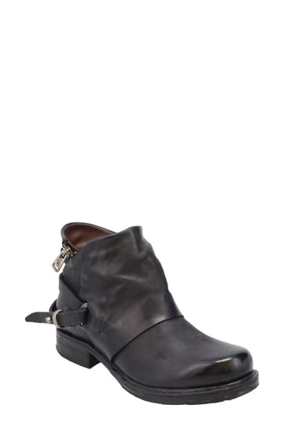 Shop As98 Steve Bootie In Black Leather