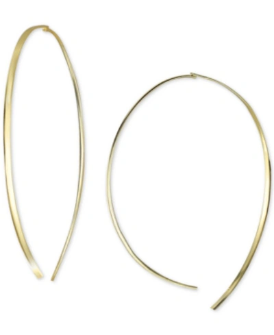 Shop Argento Vivo Large Circle Threader Earrings In Gold-plate Over Sterling Silver