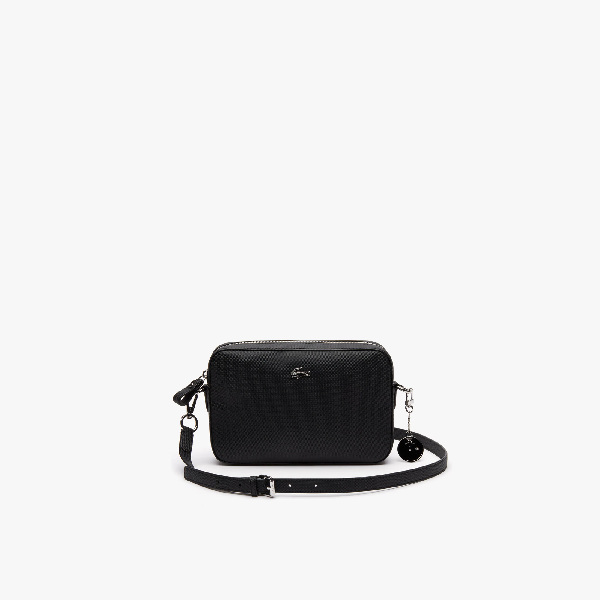 Lacoste Women's Daily Classic Coated Canvas Shoulder Bag In Black | ModeSens