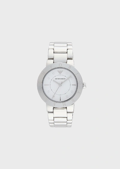 Shop Emporio Armani Steel Strap Watches - Item 50234648 In Silver