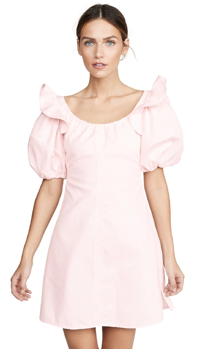 Shop Ellery Valeria Bubble Sleeve Mini Dress In Pink