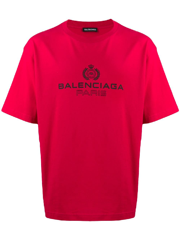 red balenciaga shirt