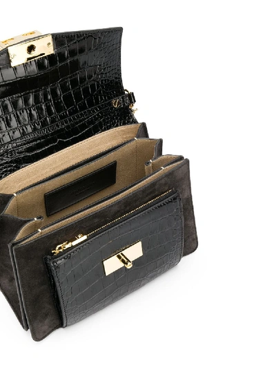 Shop Givenchy Gv3 Small Leather Shoulder Bag In Black