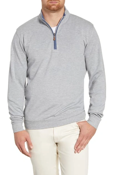 Shop Johnnie-o Sully Quarter Zip Pullover In Light Grey