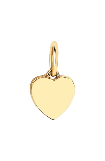 Shop Ef Collection Gold Heart Pendant Charm In Yellow Gold