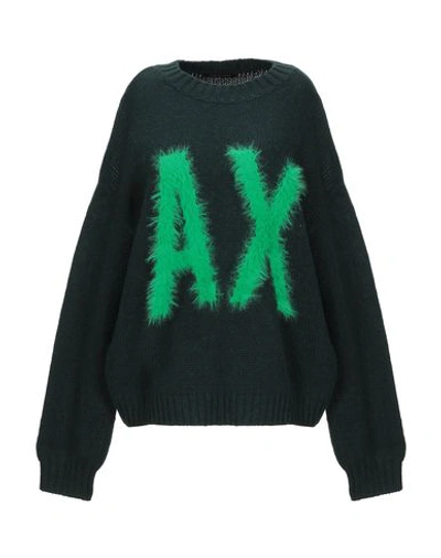 Shop Armani Exchange Sweaters In Dark Green