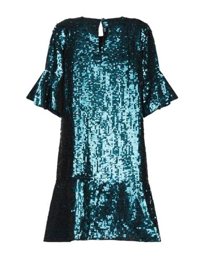 Shop Twinset Woman Mini Dress Deep Jade Size 4 Polyester In Green