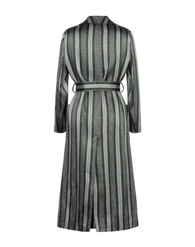 Shop Emporio Armani Woman Coat Green Size 10 Cotton, Acetate, Metallic Fiber, Polyamide