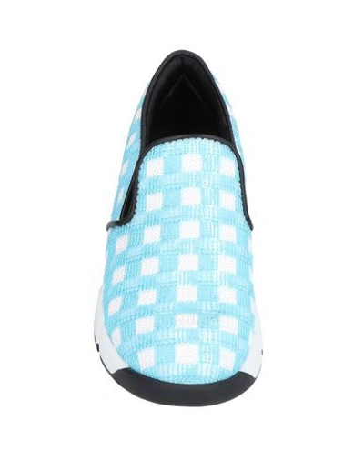 Shop Pinko Woman Sneakers Sky Blue Size 6 Textile Fibers