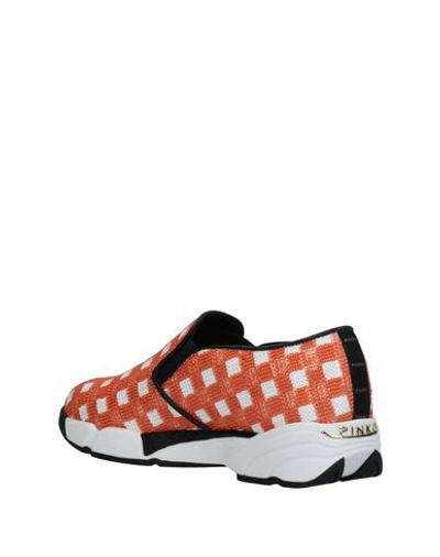 Shop Pinko Woman Sneakers Orange Size 6 Textile Fibers