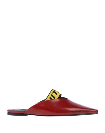 Shop Off-white Mules In Red
