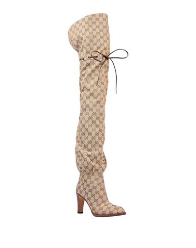 Shop Gucci Boots In Beige