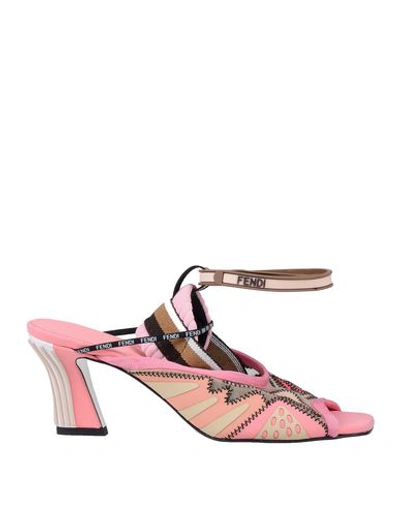 Shop Fendi Sandals In Pink