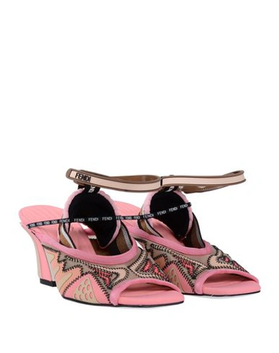 Shop Fendi Sandals In Pink