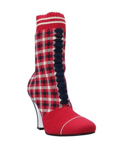 Shop Fendi Ankle Boots In Red