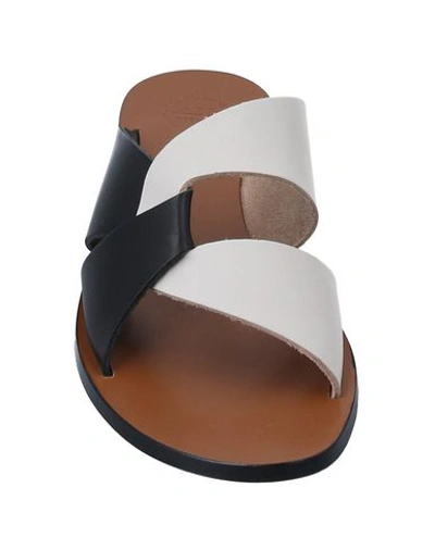 Shop Atp Atelier Sandals In Ivory