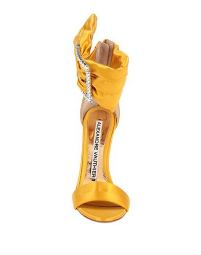 Shop Alexandre Vauthier Sandals In Ocher