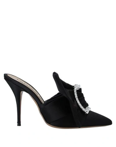 Shop Alexandre Vauthier Woman Mules & Clogs Black Size 6 Textile Fibers