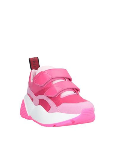 Shop Stella Mccartney Woman Sneakers Fuchsia Size 6 Textile Fibers In Pink