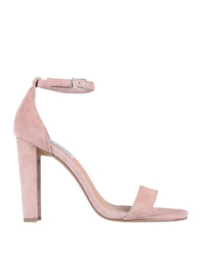 Shop Steve Madden Woman Sandals Light Pink Size 8 Soft Leather