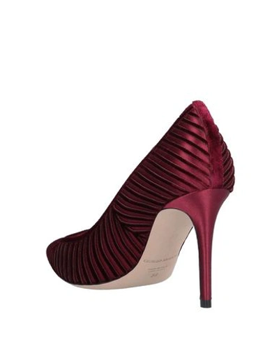 Shop Giorgio Armani Pump In Maroon