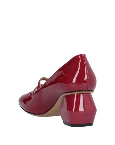 Shop Emporio Armani Woman Pumps Brick Red Size 5.5 Soft Leather