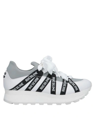 Shop Ruco Line Rucoline Woman Sneakers Grey Size 8 Calfskin, Polyamide, Elastane, Cotton
