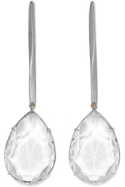 Shop Alexander Mcqueen Silver-tone Crystal Earrings