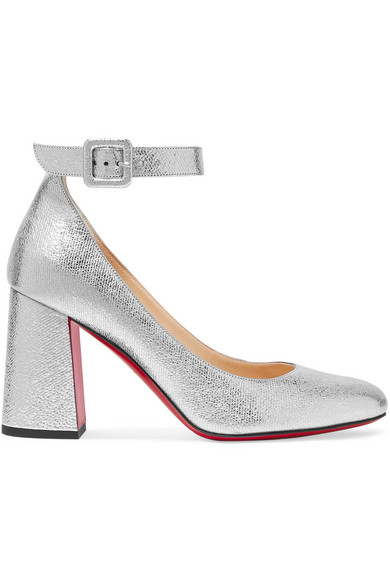 christian louboutin silver pumps