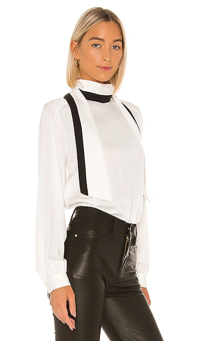 Shop Frame Scarf Blouse In Blanc