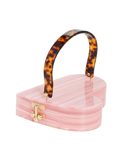 Shop Edie Parker Candy Pink Heartly Bag