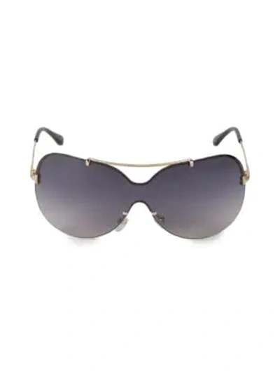 Shop Tom Ford 70mm Shield Sunglasses In Blue Black