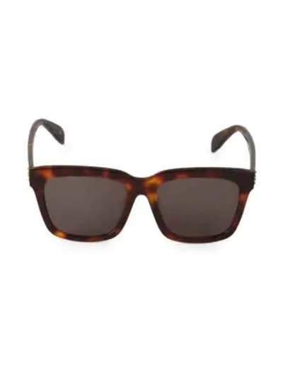 Shop Alexander Mcqueen 56mm Square Sunglasses In Brown