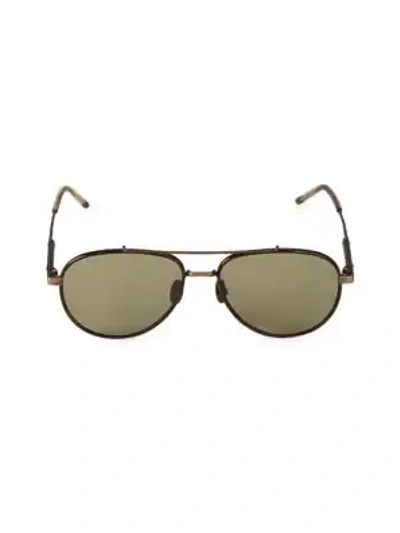 Shop Bottega Veneta 54mm Bronze Aviator Sunglasses In Brown