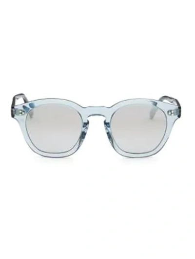 Shop Oliver Peoples 48mm Boudreau Transparent Glasses In Blue