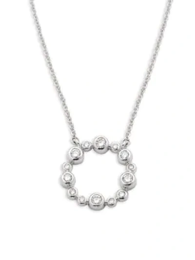 Shop Saks Fifth Avenue 14k White Gold & Diamond Pendant Necklace
