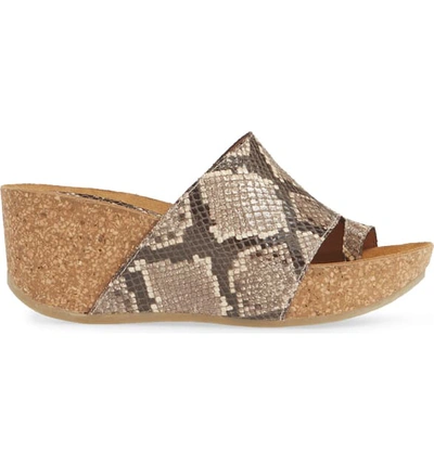 Shop Donald Pliner Donald J Pliner Ginie Platform Wedge Sandal In Natural Snake Print